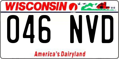 WI license plate 046NVD