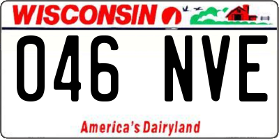 WI license plate 046NVE