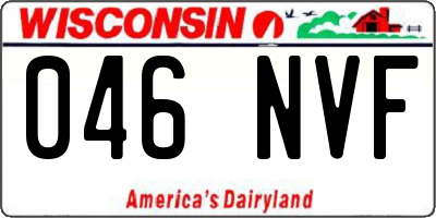 WI license plate 046NVF