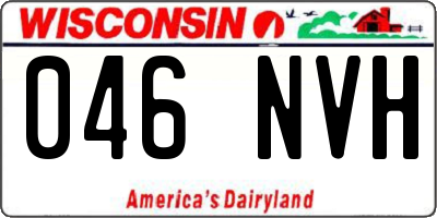 WI license plate 046NVH