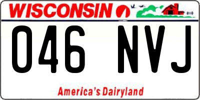 WI license plate 046NVJ