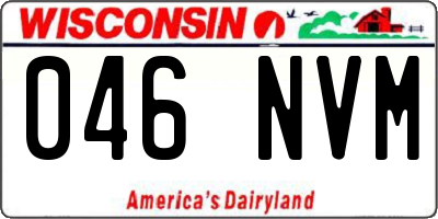WI license plate 046NVM