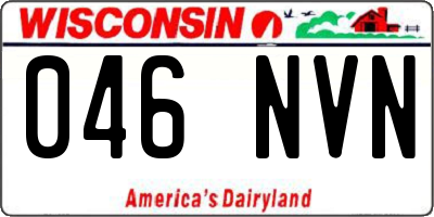 WI license plate 046NVN