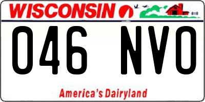 WI license plate 046NVO
