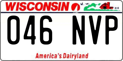 WI license plate 046NVP