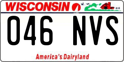 WI license plate 046NVS