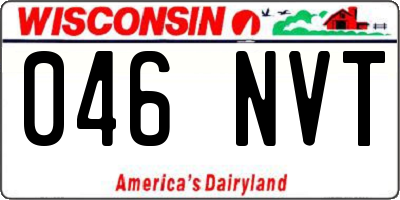 WI license plate 046NVT