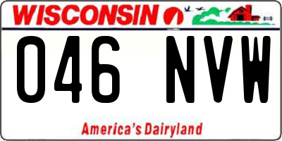 WI license plate 046NVW