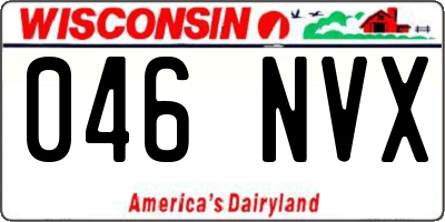 WI license plate 046NVX