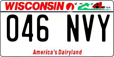 WI license plate 046NVY