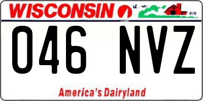 WI license plate 046NVZ