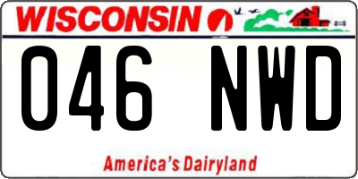 WI license plate 046NWD