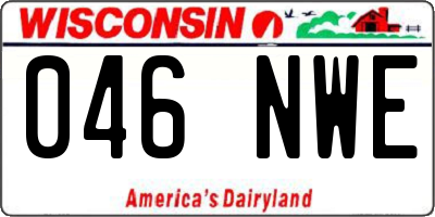 WI license plate 046NWE