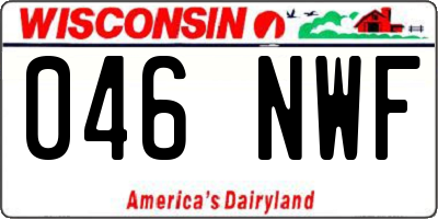 WI license plate 046NWF