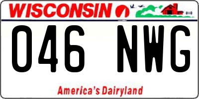 WI license plate 046NWG