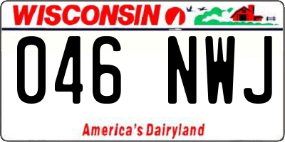 WI license plate 046NWJ