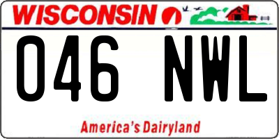 WI license plate 046NWL