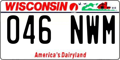 WI license plate 046NWM