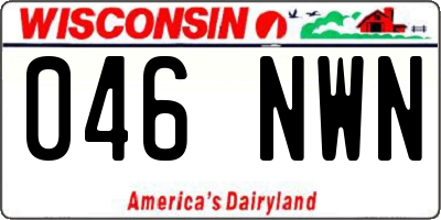 WI license plate 046NWN