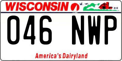 WI license plate 046NWP