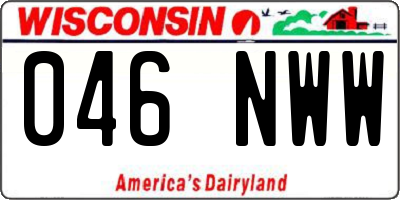 WI license plate 046NWW