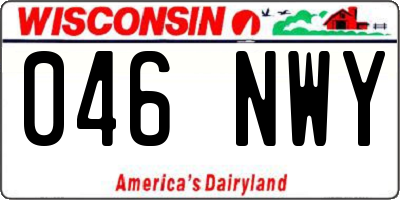 WI license plate 046NWY