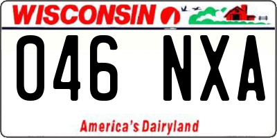 WI license plate 046NXA