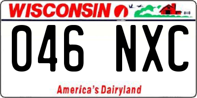 WI license plate 046NXC
