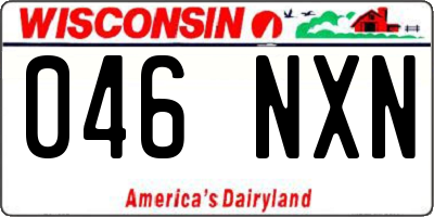 WI license plate 046NXN