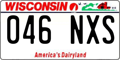 WI license plate 046NXS