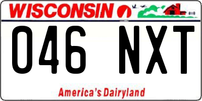 WI license plate 046NXT