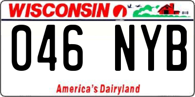 WI license plate 046NYB