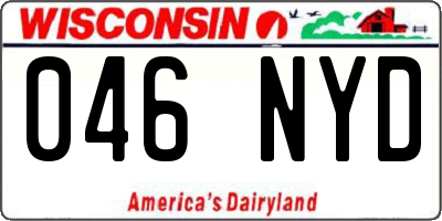 WI license plate 046NYD