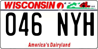 WI license plate 046NYH