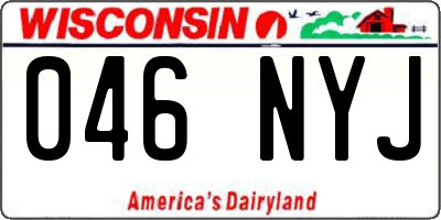 WI license plate 046NYJ