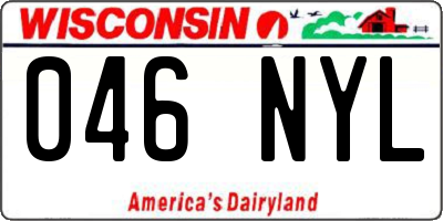 WI license plate 046NYL
