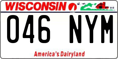 WI license plate 046NYM
