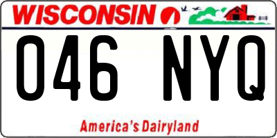 WI license plate 046NYQ