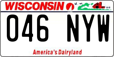 WI license plate 046NYW