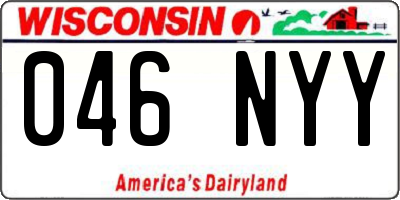WI license plate 046NYY
