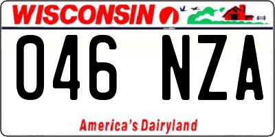 WI license plate 046NZA
