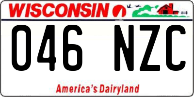 WI license plate 046NZC