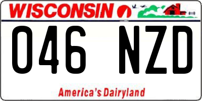 WI license plate 046NZD