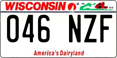 WI license plate 046NZF