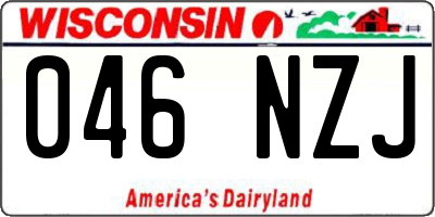 WI license plate 046NZJ