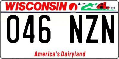 WI license plate 046NZN