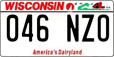 WI license plate 046NZO