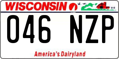 WI license plate 046NZP