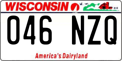 WI license plate 046NZQ