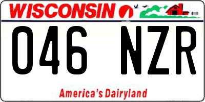 WI license plate 046NZR